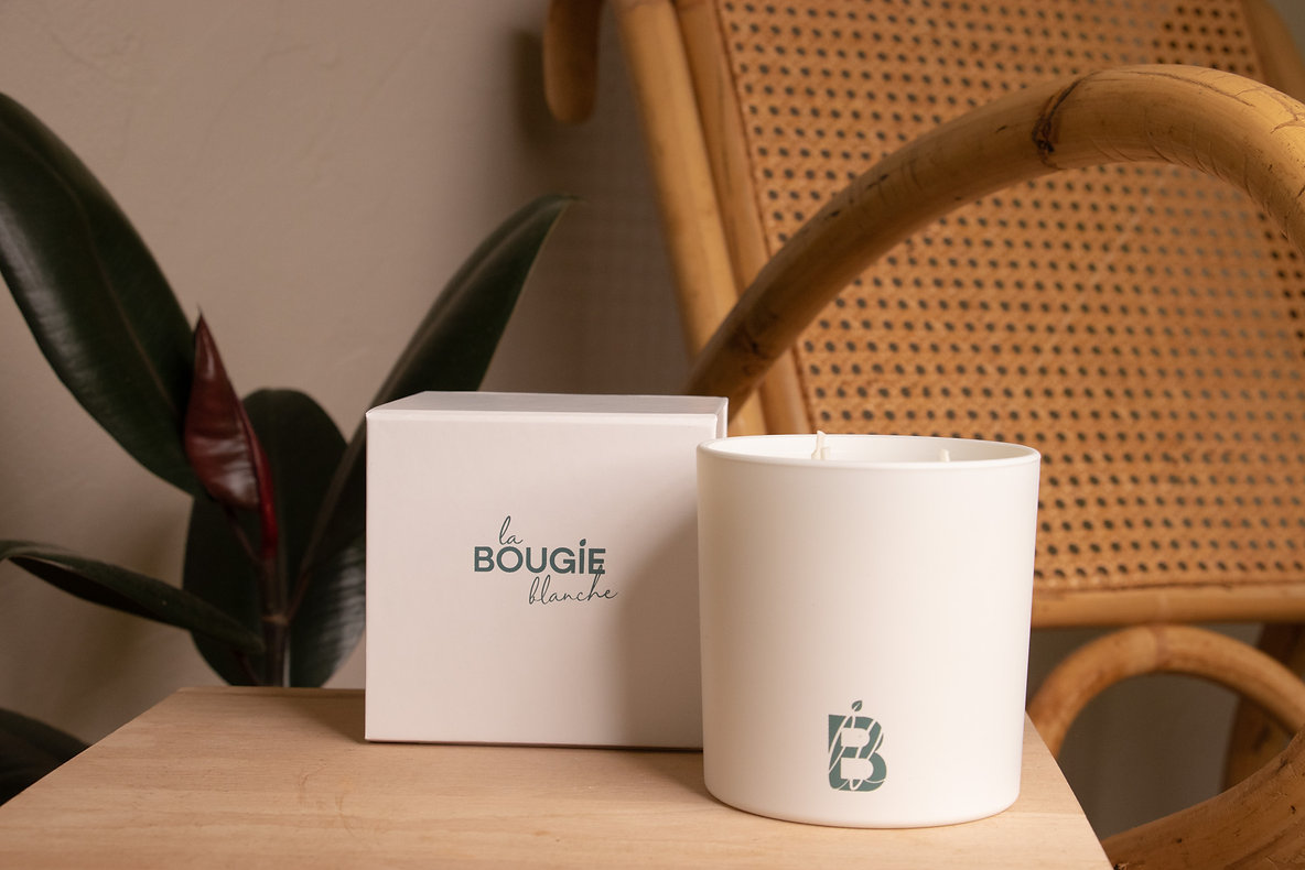 Grande bougie artisanale en verre - 140 gr - 2