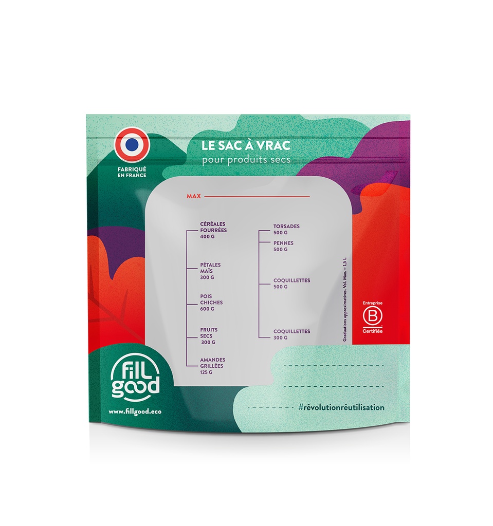 Sac à vrac avec zip hermétique