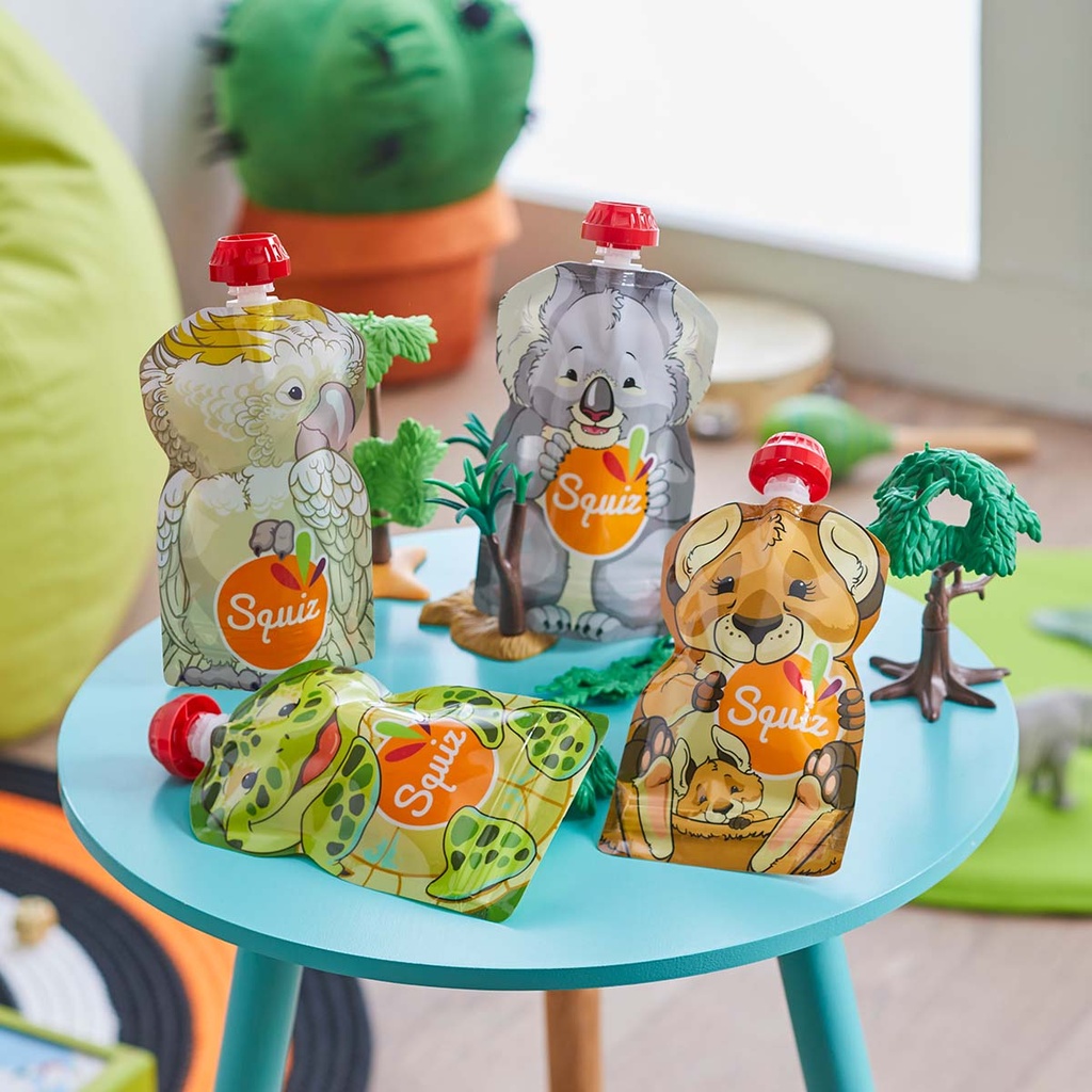 Gourde réutilisable avec zip hermétique - Squiz -