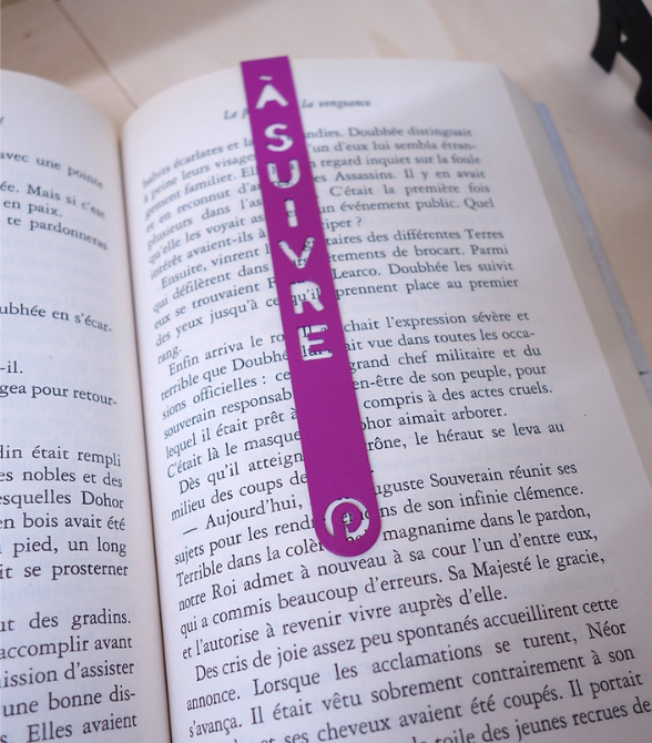 Marque-page en métal - Pause -