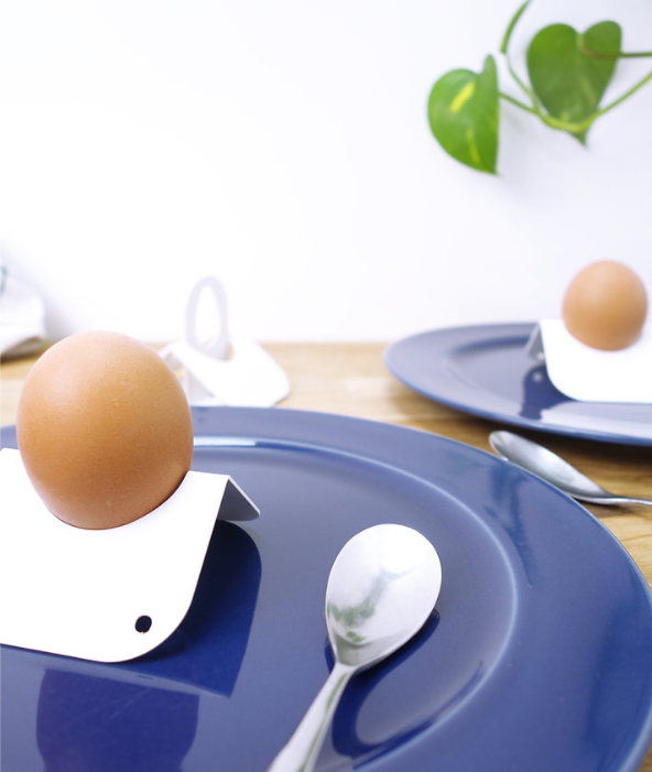 Lot de 4 coquetiers en métal - Mouillette -