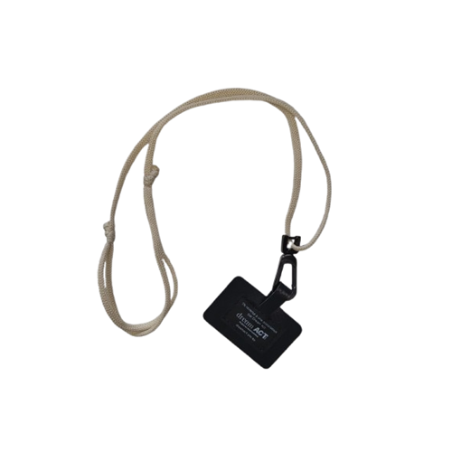 Cordon téléphone avec mousqueton en toile recyclée