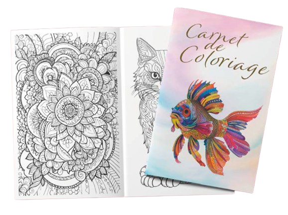Carnet de coloriage A5, fabriqué en Normandie