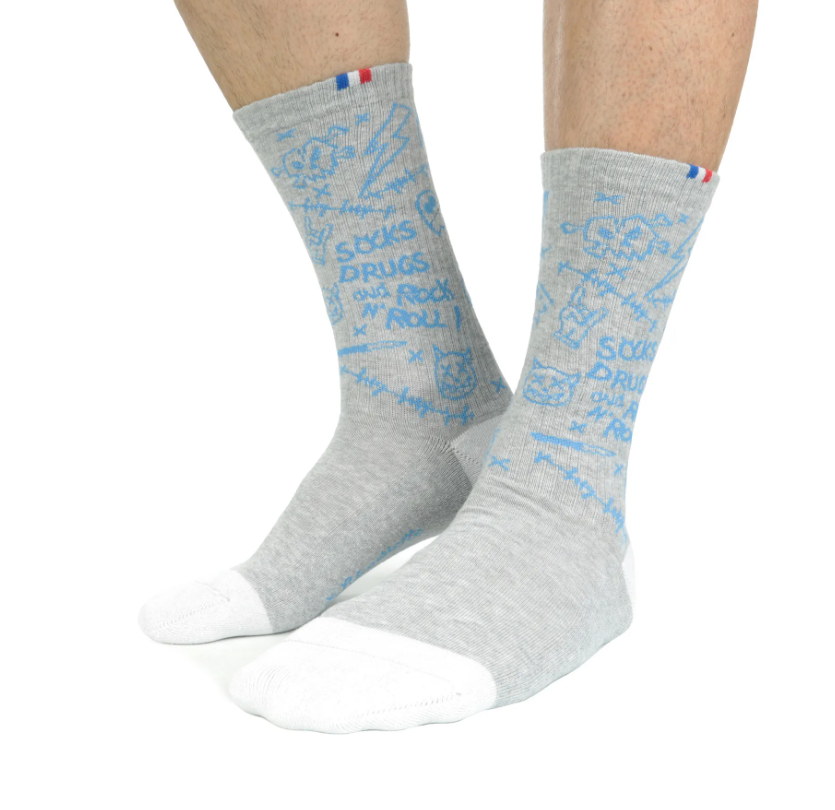Chaussettes de tennis unisexe Made in France - Graffiti - 3