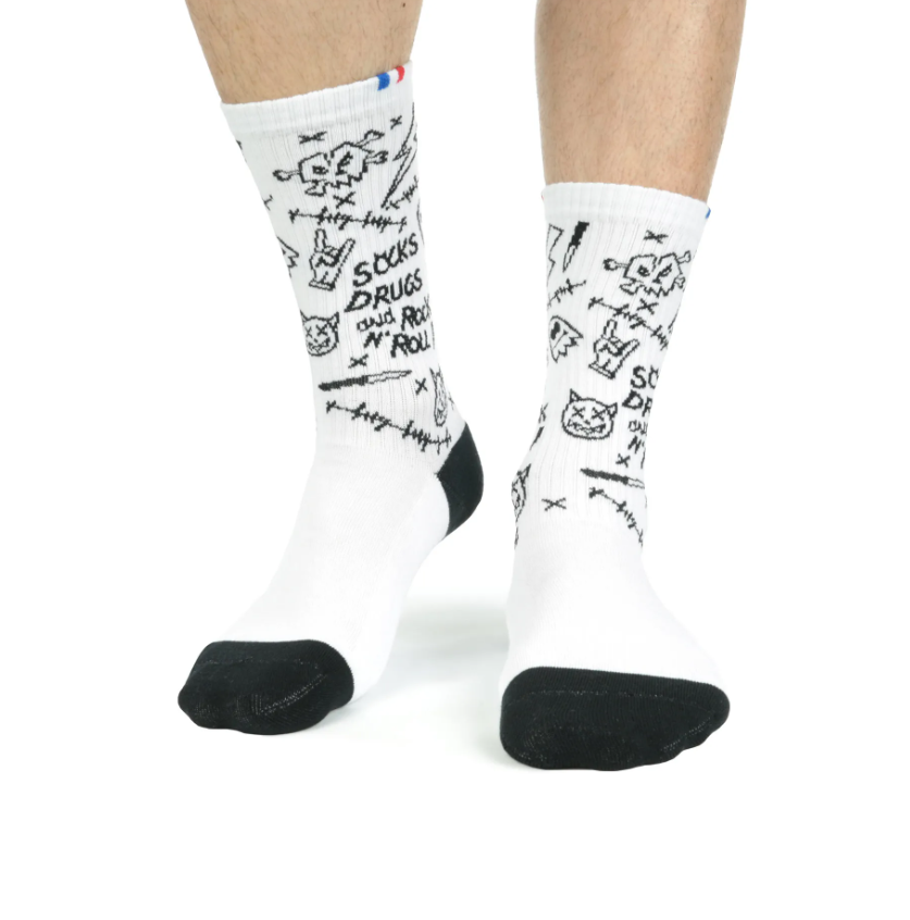 Chaussettes de tennis unisexe Made in France - Graffiti - 5