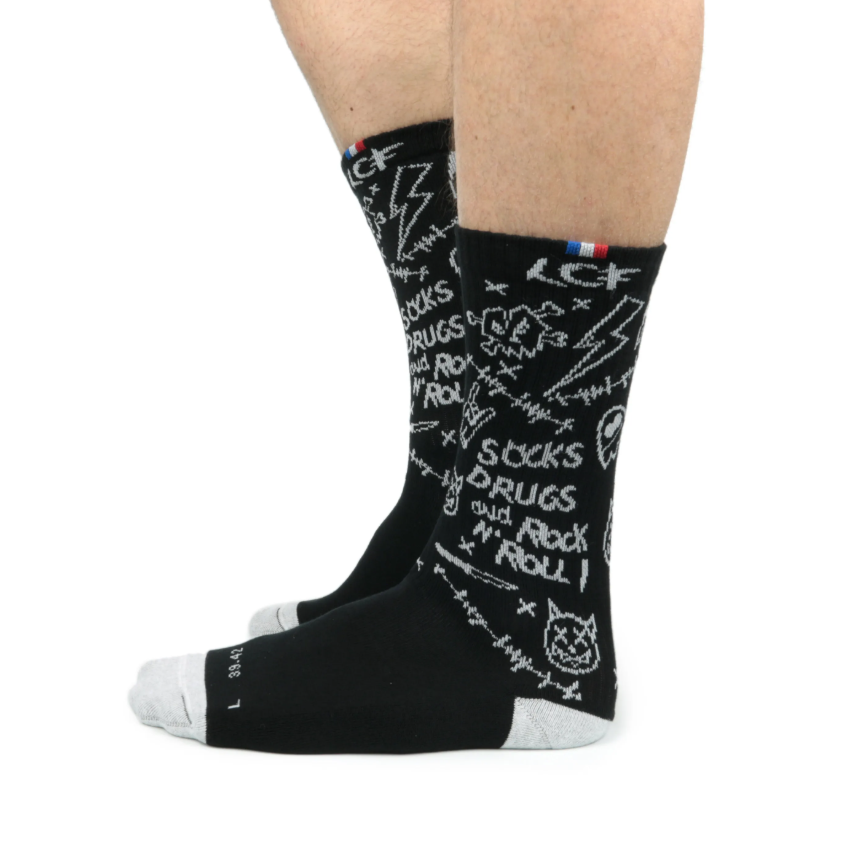 Chaussettes de tennis unisexe Made in France - Graffiti - 7