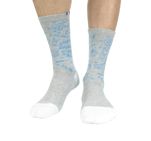 Chaussettes de tennis unisexe Made in France - Graffiti - 2