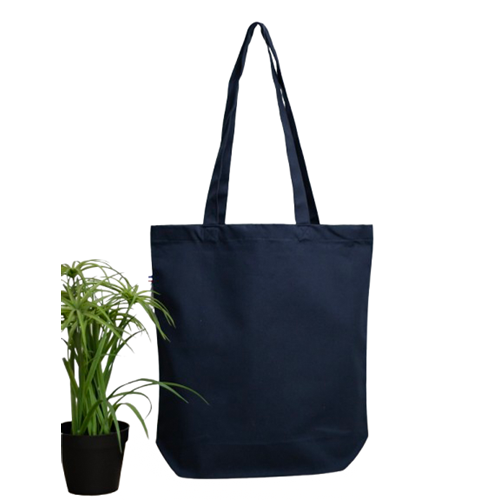 Cabas bleu marine Cécile M Made in France en coton bio et recyclé 