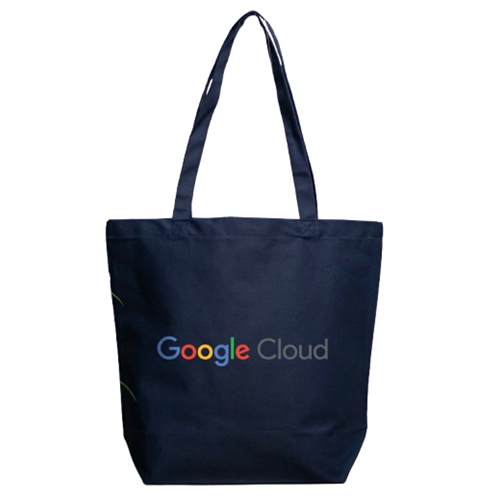 Cabas bleu marine Cécile L Made in France en coton bio et recyclé  