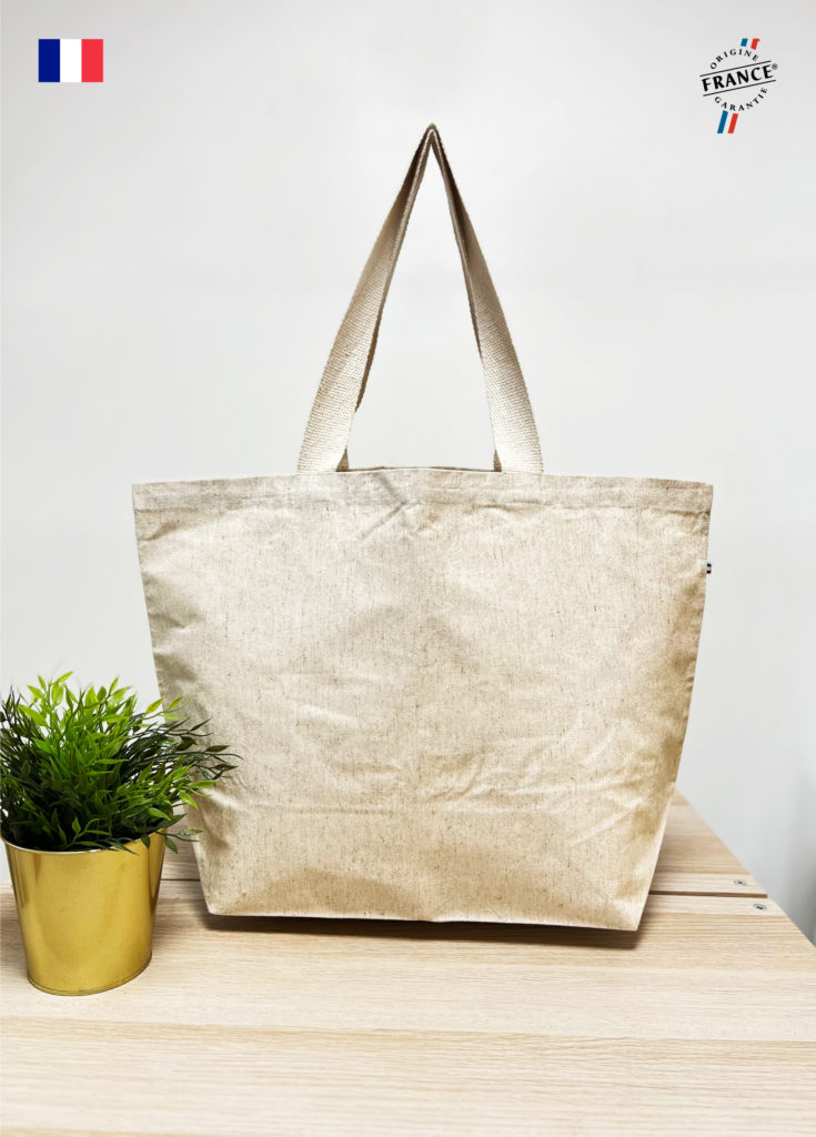 Cabas en coton et chanvre Origine France garantie - Valerie XL - 3