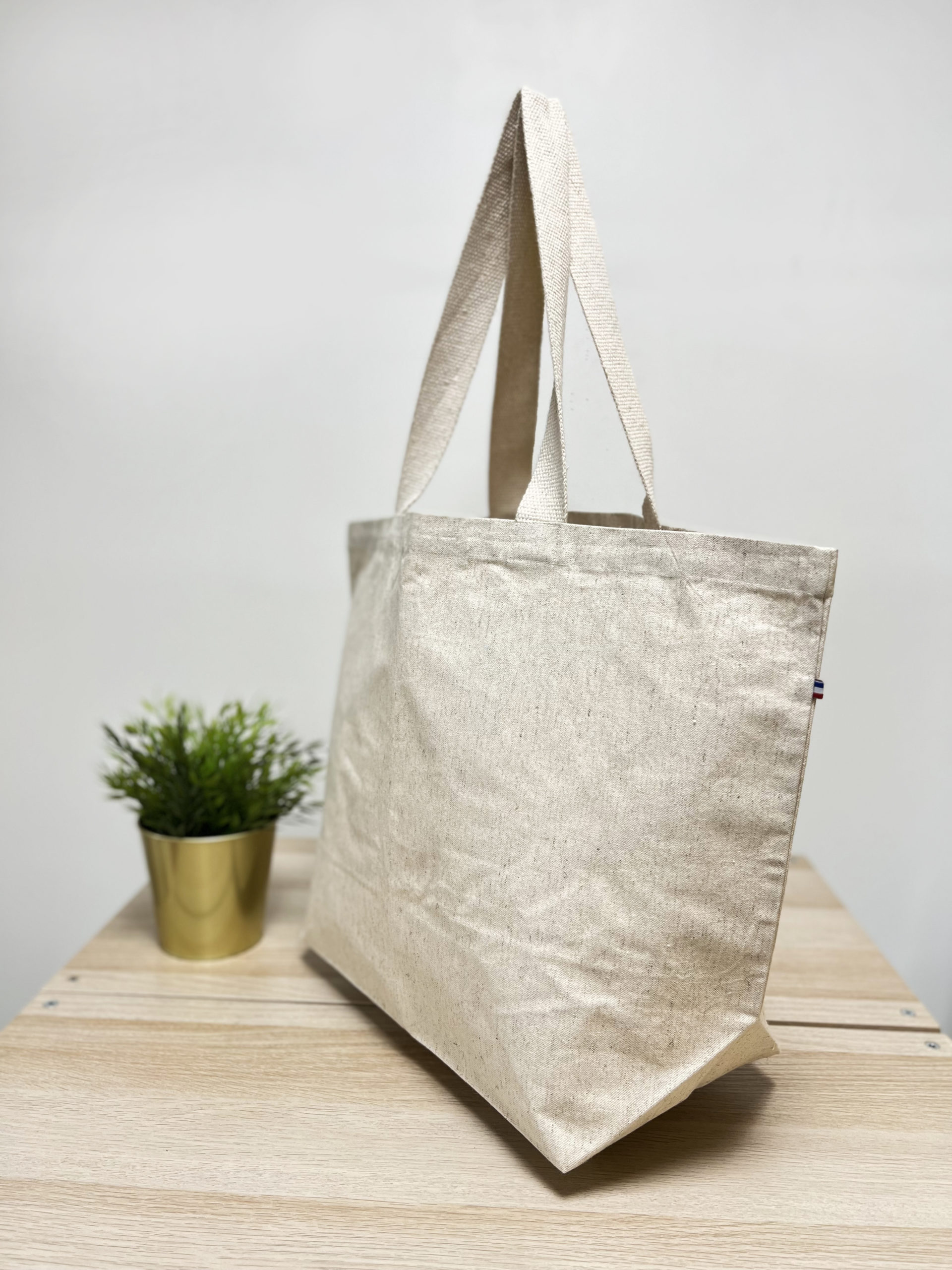 Cabas en coton et chanvre Origine France garantie - Valerie XL - 2