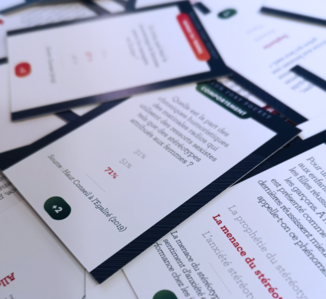Maillon fort : Jeu de cartes sur l'égalité hommes femmes -