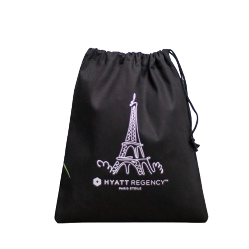 Pochon M noir en coton bio et recyclé Origine France Garantie - Audrey