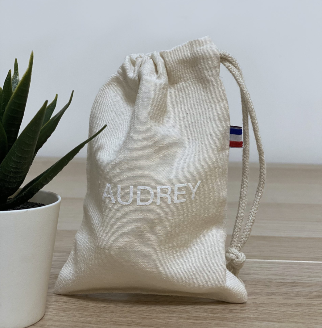 Pochon S naturel en coton bio et recyclé Origine France Garantie - Audrey - 2