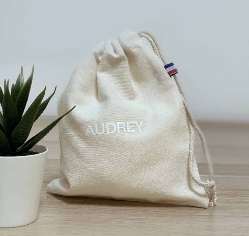 Pochon S naturel en coton bio et recyclé Origine France Garantie - Audrey - 3