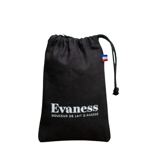 Pochon XS noir en coton bio et recyclé Origine France Garantie - Audrey 