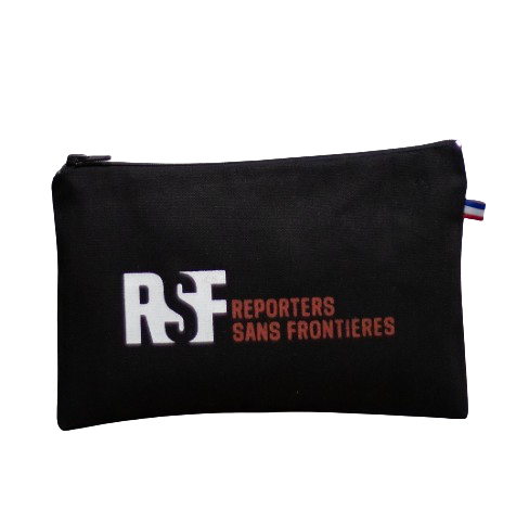 Trousse S noir en coton bio et recyclé Origine France Garantie - Sylvie - 2