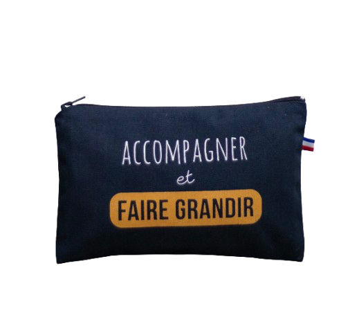 Trousse S bleu marine en coton bio et recyclé Origine France Garantie - Sylvie