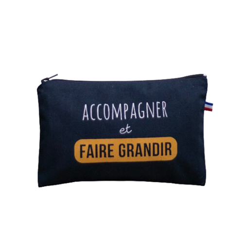 Trousse S bleu marine en coton bio et recyclé Origine France Garantie - Sylvie