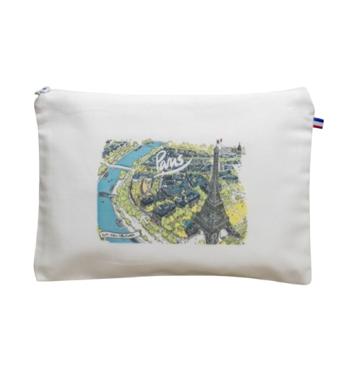 Trousse M blanc en coton bio et recyclé Origine France Garantie - Sylvie