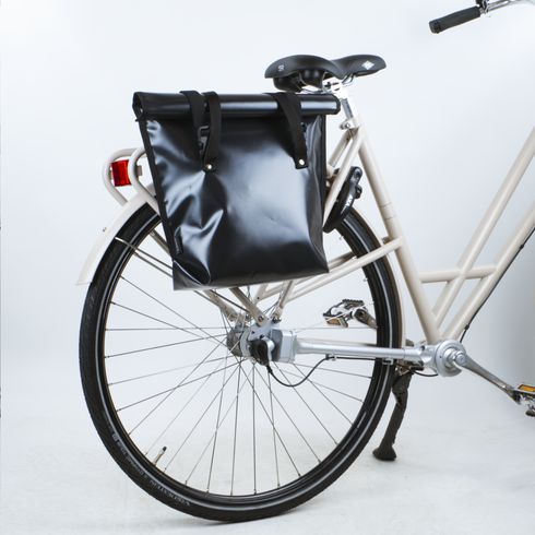 Sac à vélo en toile et de voile upcyclée -