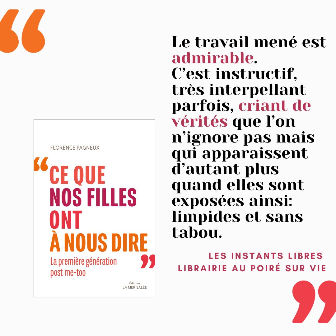 Livre : "Ce que nos filles ont à nous dire" - Florence Pagneux - 2