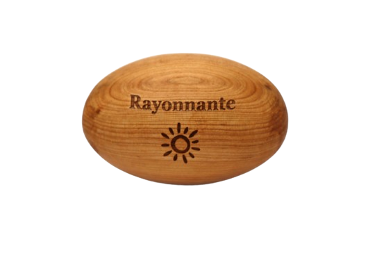 Galet en bois de cade personnalisable  - 2