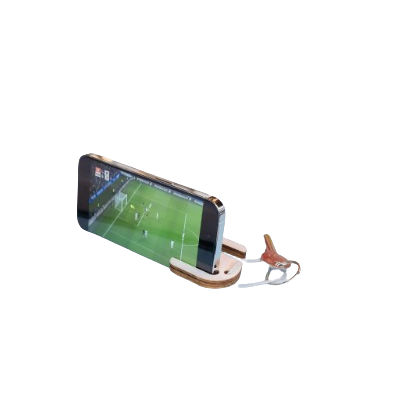 Porte-clés support de téléphone en bois - 2