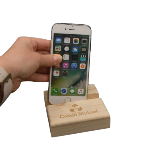 Support de téléphone en bois 
