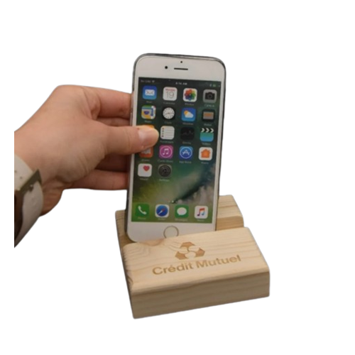 Support de téléphone en bois 