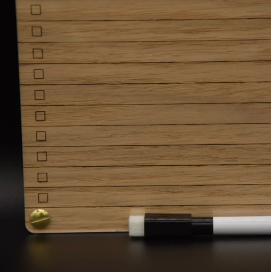 To do list effaçable en bois - 3