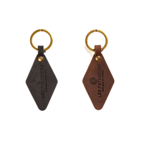 Porte-clés en cuir upcyclé sur mesure  - 2