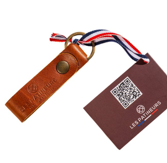 Porte-clés en cuir upcyclé sur mesure  - 6