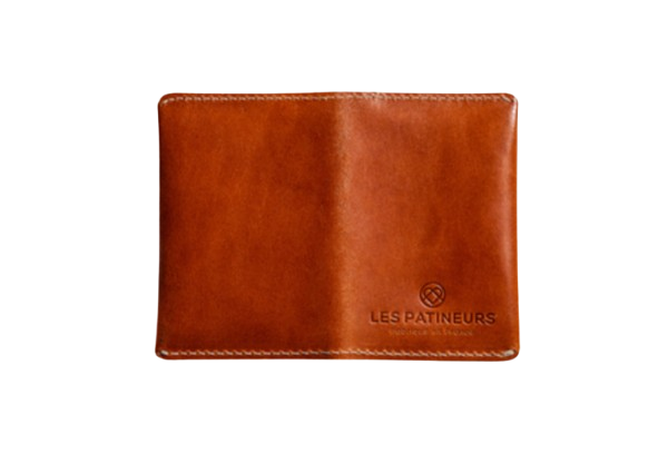 Porte-cartes double 2 ou 4 poches en cuir upcyclé sur mesure - 2