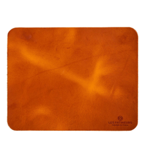 Tapis de souris en cuir upcyclé sur mesure - 2