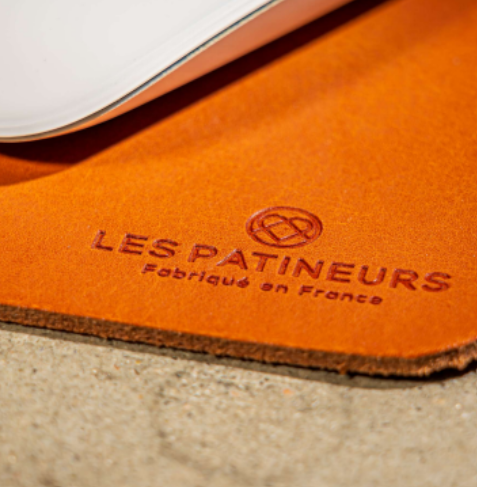 Tapis de souris en cuir upcyclé sur mesure - 3