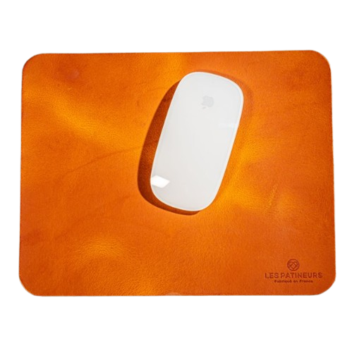 Tapis de souris en cuir upcyclé sur mesure