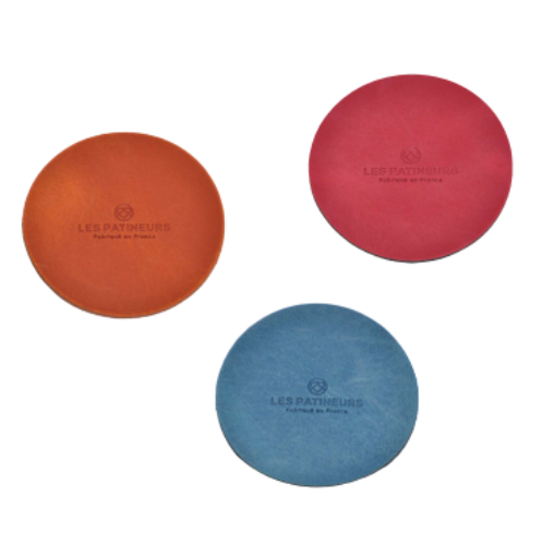 Sous-bock en cuir upcyclé sur mesure  - 4