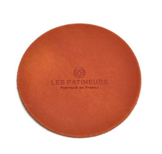 Sous-bock en cuir upcyclé sur mesure 