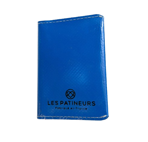 Porte-cartes double 4 poches en bâche upcyclée sur mesure - 2