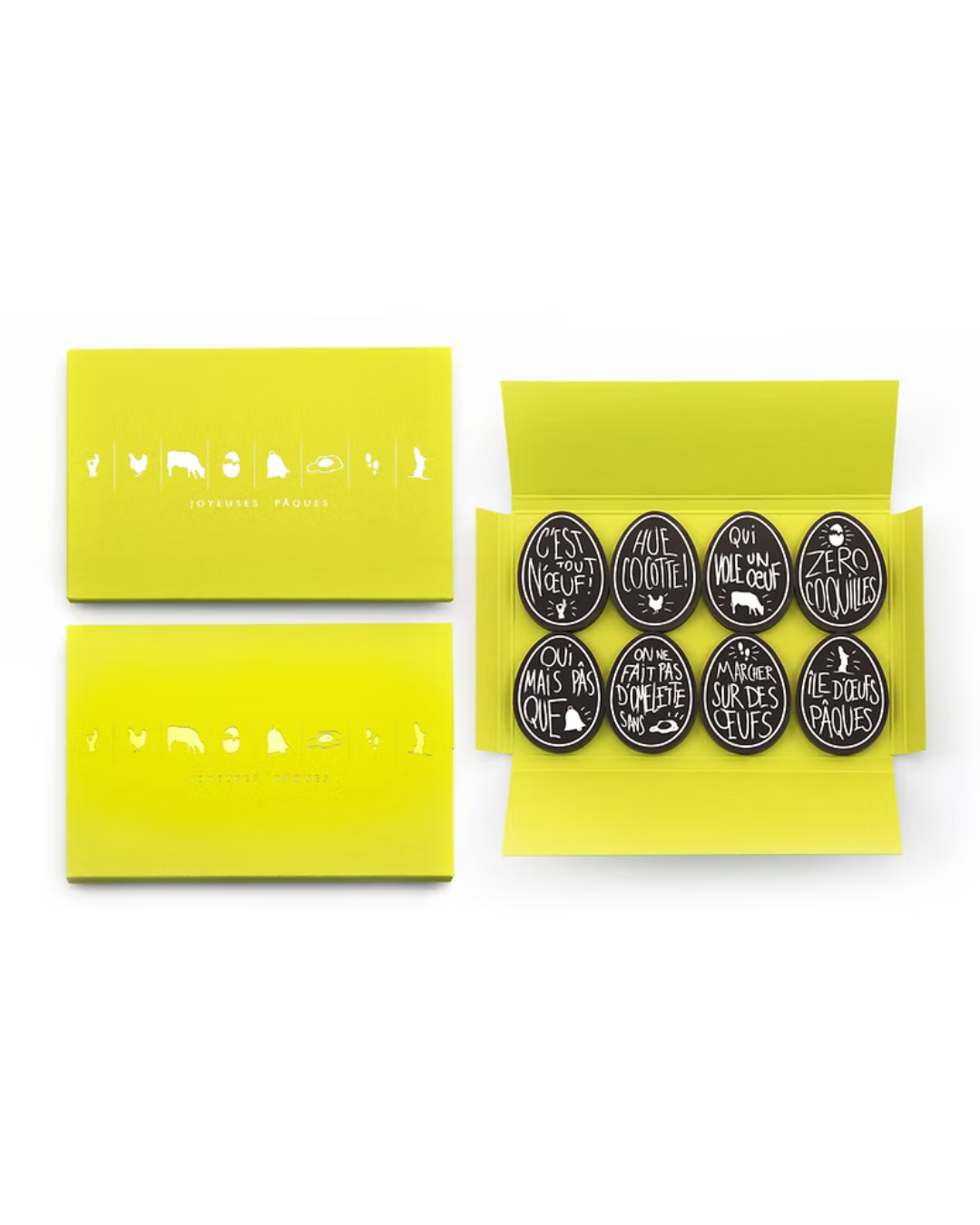 Coffret de 8 œufs en chocolat noir personnalisable