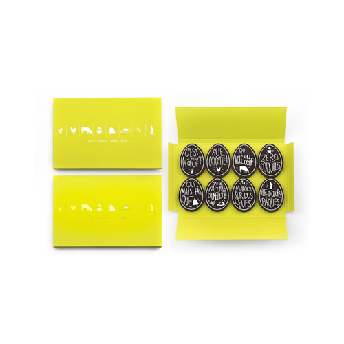 Coffret de 8 œufs en chocolat noir personnalisable