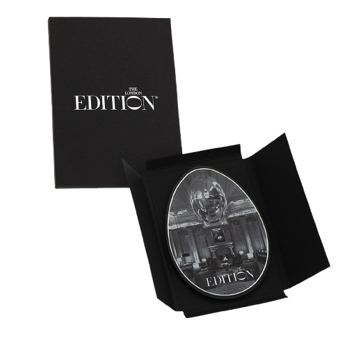 Etui fourreau œuf en chocolat noir personnalisable