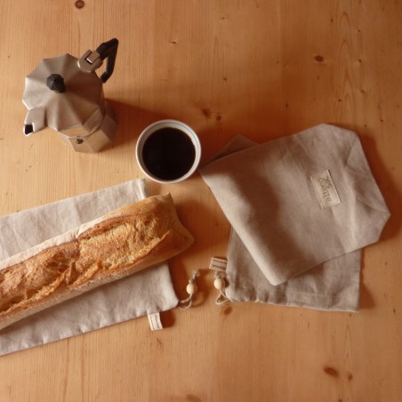 Sac à baguette en lin bio - 4