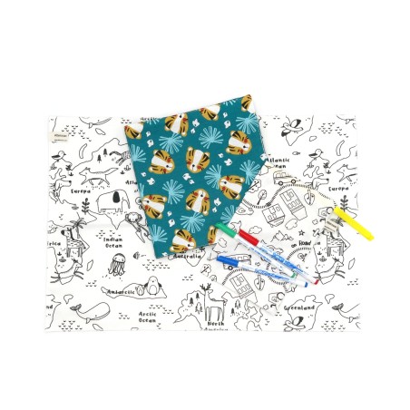 Kit coloriage réutilisable : set de table, livre et pochette anniversaire - 4