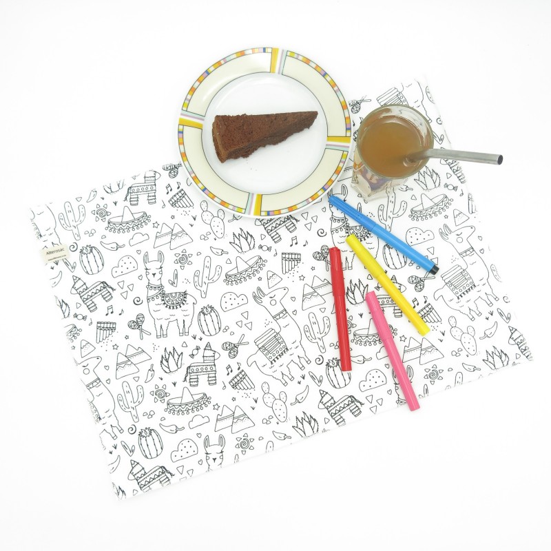 Kit coloriage réutilisable : set de table, livre et pochette anniversaire - 5
