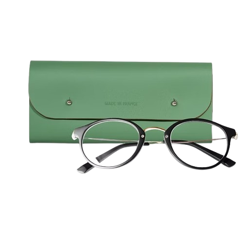 Etui à lunettes en cuir recyclé made in France - 3
