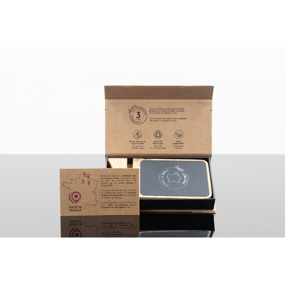 Support induction 10W en bois de chêne français - 4