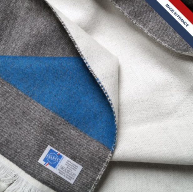 Plaid frangé en tissage jacquard 100% personnalisable - 2