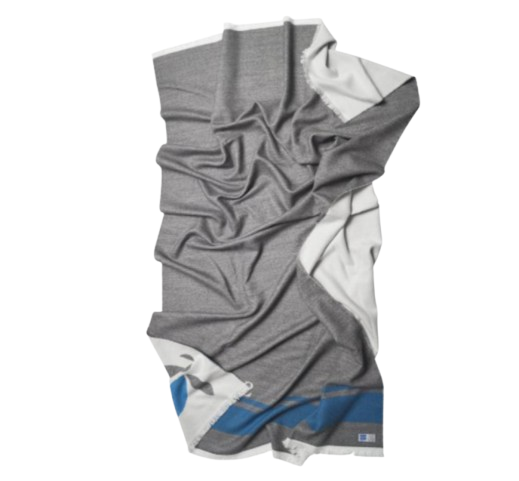 Plaid frangé en tissage jacquard 100% personnalisable